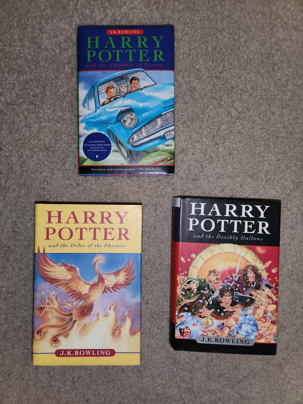 Harry Potter Book Set - Blue, Yellow, Red Covers
